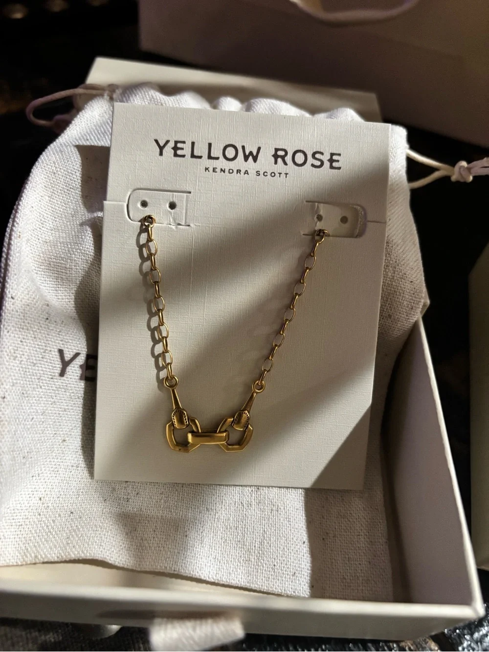 Beau Short Pendant Necklace in Vintage Gold - Picture 2 of 3